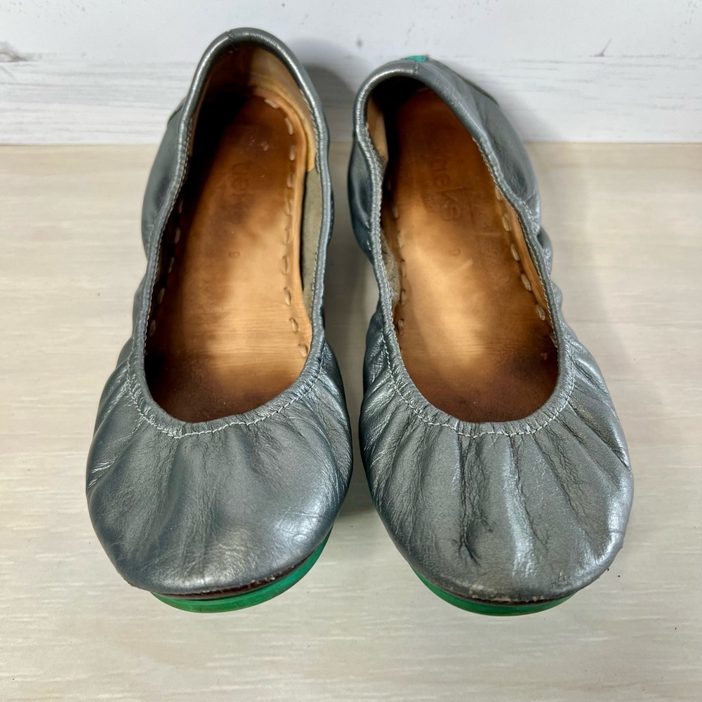 Tieks Metallic Pewter ballet flats